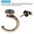 thumbnail image 4 of Uxcell Curtain Holdback Wall Mounted Curtain Tiebacks Screw Hooks Hanger Holder Bronze 2 Pack, 4 of 6
