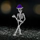 thumbnail image 1 of Alfiler de solapa de calavera de Halloween morado, joyería de motociclista para mujeres con cristales brillantes, 1 of 6