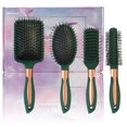 thumbnail image 1 of Juego de 4 cepillos para el cabello, masaje antiestático, peine ovalado, cepillo para desenredar, cepillo redondo para el cabello, cepillo para el cabello con ventilación, cerdas flexibles y suaves pa, 1 of 5