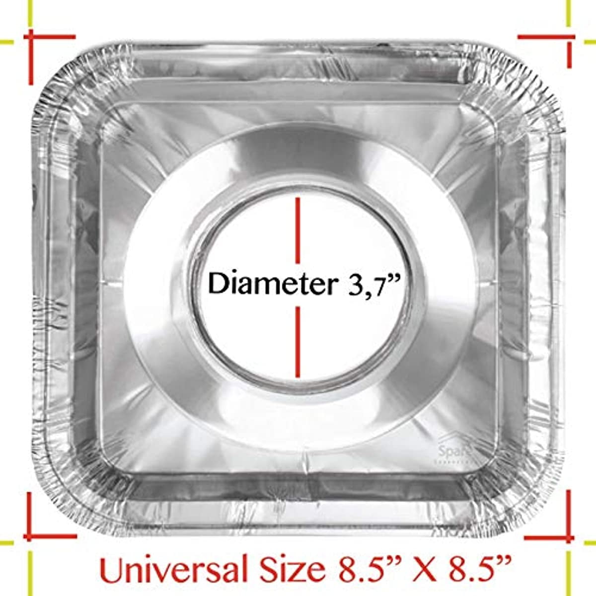 150-piece Aluminum Foil Square Stove Cover Range Protector Pocket Liner Disposable Gas Burner Pocket Gas Roof Liner Stove - (8.5 Inch Square)