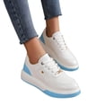 thumbnail image 3 of NOKIO Women Chunky Sneakers Arch Comfortable Casual Platform Fashion Sneaker Ladies Fashion Color Blocking Leather Lace Up Comfortable Thick Soled Casual Sports Shoes, 3 of 7