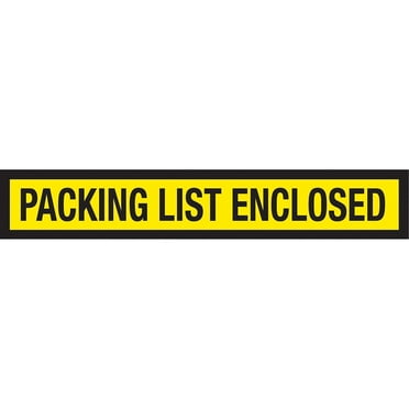 Box Partners "Packing List Enclosed" Envelopes 6 3/4" x 5" Yellow 1000/Case PL460