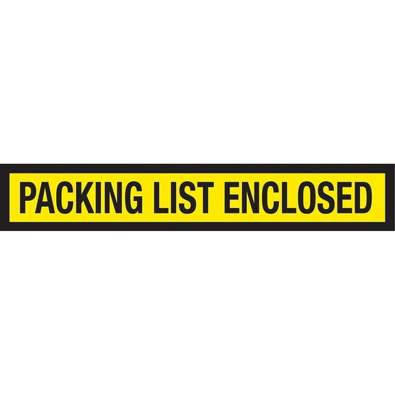 Box Partners "Packing List Enclosed" Envelopes 6 3/4" x 5" Yellow 1000/Case PL460