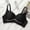 Black, variant on Jacenvly Wireless Bras for Women Support Plus Casual Front Button Shaping Cup Shoulder Strap Underwire Bra Extra-Elastic Wirefree