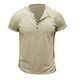 thumbnail image 2 of pstuiky Camisas casuales de manga corta para hombre, Camiseta de manga corta para hombre, estilo casual, lisa, con cuello redondo y botones camisas casuales para hombre xxl, 2 of 4
