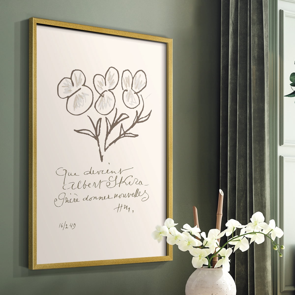 Matisse CCXLII in Solid Wood 16 x 20 Framed Print