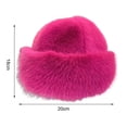 thumbnail image 6 of ievspot Women Winter Hat Thick Plush Faux Fur Heat Retention Windproof Mongolia Style Bucket Hat Outdoor Cycling Skiing Panama Cap, 6 of 8