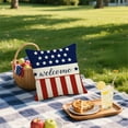 thumbnail image 5 of OutmaxHome 4th of July Pillow Covers 18x18 Independence Day Memorial Day Outdoor Decor Throw Pillows for Couch American Flag Patriotic Star and Stripes Pillowcase Decorative Cushion Case for Sofa, 5 of 6