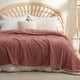 thumbnail image 5 of Manta polar para cama, tamaño queen, color rosa empolvado, 230 x 230 cm, 5 of 6