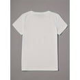 thumbnail image 3 of Camiseta de cuello redondo con estampado de bandana de inspiración venezolana - Camiseta informal de manga corta para mujer, algodón transpirable, lavable a máquina, ideal para practicar deporte., 3 of 7