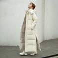 thumbnail image 2 of asdoklhq Coats Under $10.00 Plus Size,Winter Woman Lengthened and Thickened Medium Length Down Cotton Jacket, 2 of 9