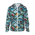 thumbnail image 1 of Vsdgher Appâts de Pêche Colorés Imprimés Sweat à Capuche Adulte pour Hommes Femmes, Manches Longues Protection Solaire Chemises de Pêche pour Course Natation-Petit, 1 of 7