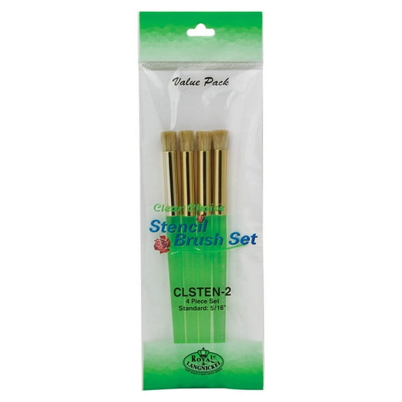 CLSTEN-2 | Clear Choice™ 4pc Standard Stencil Brush Set