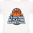 thumbnail image 4 of Inktastic I'd Rather Be Playing Basketball Boys or Girls Long Sleeve Baby Bodysuit, 4 of 5