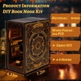 thumbnail image 2 of 3D Wooden Puzzle Bookends Miniature House Kit, DIY Toy House Kit,Mini Model for Bookshelf Insert Decor for Adults Teens, 2 of 6