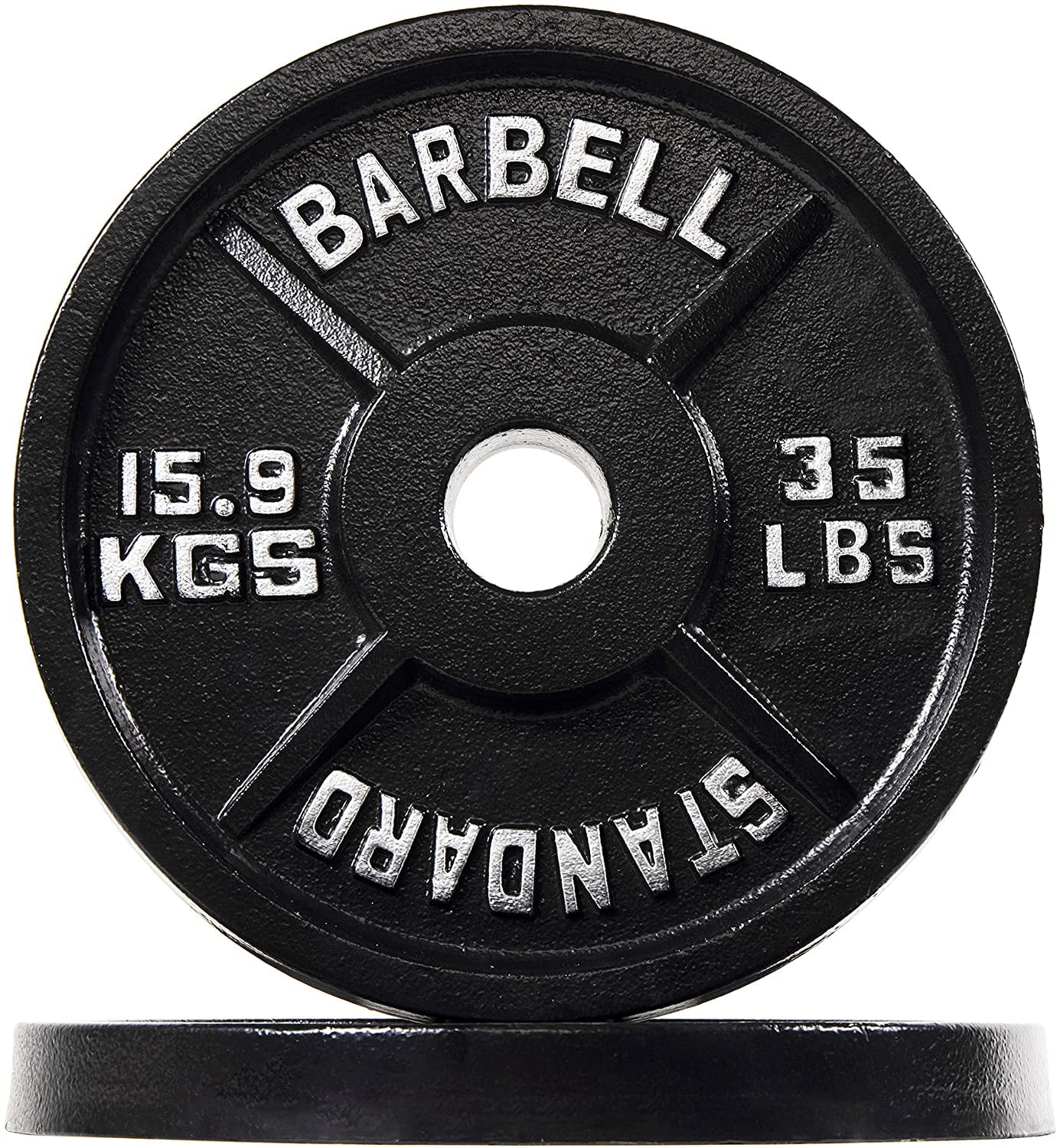 BalanceFrom Classic Cast Iron Weight Plates for Strength Training, 2 ...