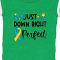 thumbnail image 4 of Inktastic Just Down Right Perfect Down Syndrome Awareness Ribbon Boys or Girls Baby Bodysuit, 4 of 5