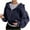 Navy, variant on ShomPort Women's Zipper Up Hoodie Casual Long Sleeve Loose Cropped Hooded Jacket Fall Outwear