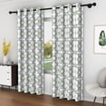 thumbnail image 3 of Lfeey Blackout Curtains for Bedroom, Plaid Green Gray Geometric Pattern Curtains with Top Grommets, 42"x72", 2 Panels, 3 of 6