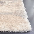 thumbnail image 3 of SAFAVIEH Cloud Hiram Distressed Polyester Shag Area Rug, Ivory/Gray, 5'3" x 7'7", 3 of 7