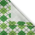 thumbnail image 3 of Ambesonne Irish Kitchen Curtains, Classical Argyle Pattern, 55"x39", Green Pale Green White, 3 of 3