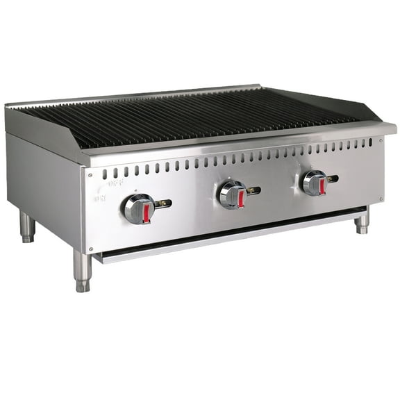 NSF 36 in. Radiant Broiler, 3 Burners Commercial Radiant Broiler Grill, Charbroil Grill