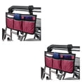 thumbnail image 1 of Naiovety Wheelchair Side Bag Pouch Bed Rail Organizer Pocket Phone 2piezas Vino rojo 32.5 x 18 cm, 1 of 1