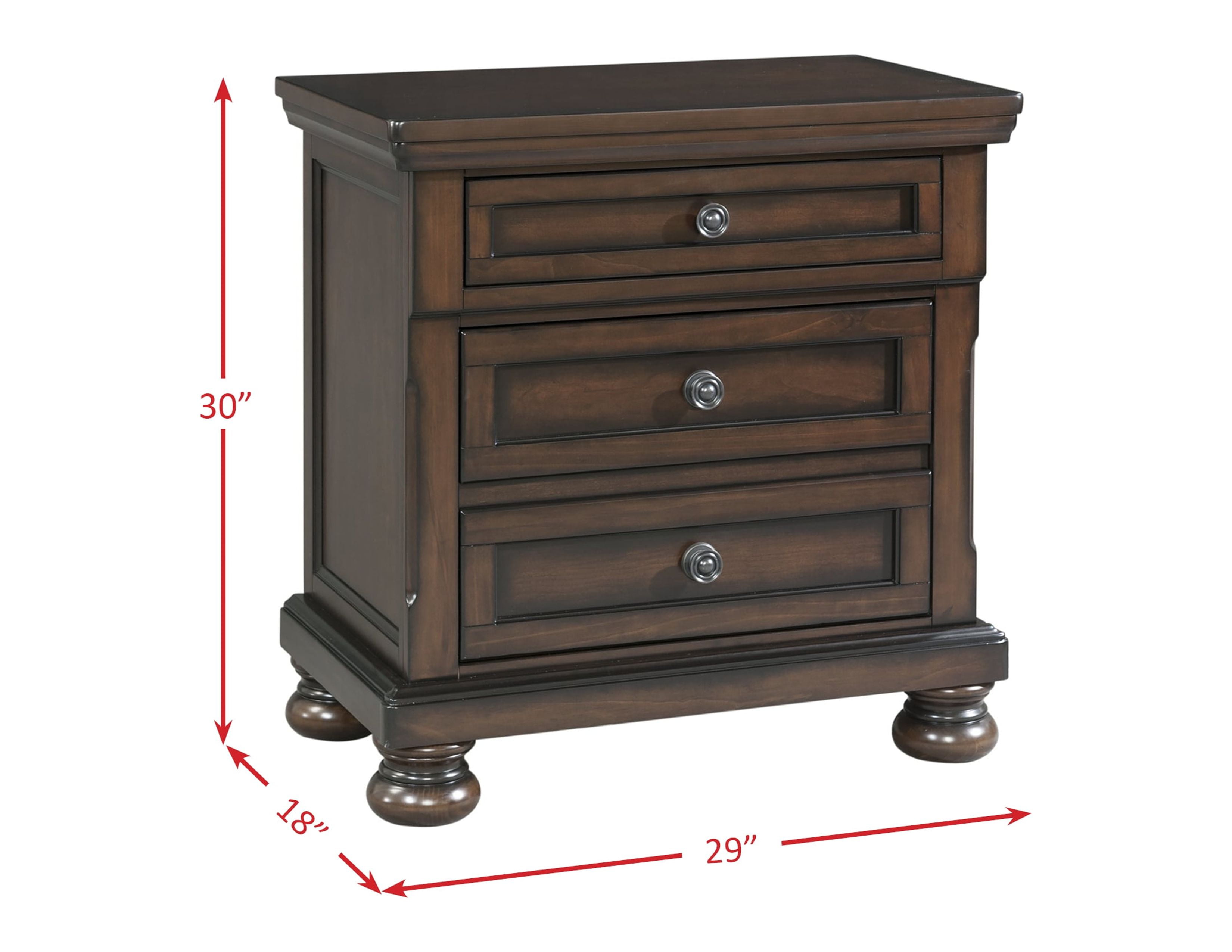 Picket House Furnishings Kingsley Nightstand w/ USB Walnut