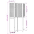 thumbnail image 2 of vidaXL Room Divider 4 Panels White Solid Wood Paulownia, 2 of 7
