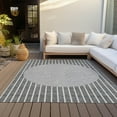 thumbnail image 6 of Addison Rugs Chantille Indoor/Outdoor Transitional Stripes Gray Washable Rectangle Rug, 3' x 5', 6 of 6