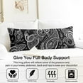 thumbnail image 3 of Paisley Long Body Pillow Cover - Vintage Bohemian Floral Print, Soft & Breathable Ethnic Fabric, Hidden Zipper, 20"x54" - Elegant Home Decor Gift for Side Sleepers & Pregnancy Support, 3 of 7