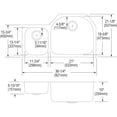thumbnail image 7 of Elkay Eluh362110l Harmony Lustertone Stainless Steel 35-3/4" X 18-1/2" Double Basin, 7 of 7