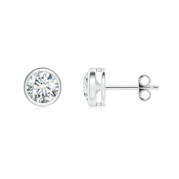 ANGARA IGI Certified Lab Grown 1 Ct Diamond Stud Earrings in 925 Silver for Women (Size-5.1mm| Color-F-G| Clarity-VS) | April Birthstone, Anniversary, Jewelry Gift for Women | Diamond Earrings