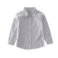 thumbnail image 6 of Fozruso Boys Basic Long Sleeve Shirts Button Down Collared Dress Shirts for Kids Back to School Wear, 6 of 6