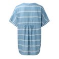 thumbnail image 5 of Gibobby Camiseta Powerblend con Cuello en V Camiseta suelta informal con cuello en V para mujer, blusa manga corta con estampado(Gris,CH), 5 of 5