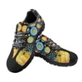 thumbnail image 2 of COEQINE Women Sneakers Running Walking Shoes Black Sole Tennis Shoes for Travel Breathable Trainers Footwear for Travel Outdoor, Abstract Black Cat Starry Night, 2 of 7