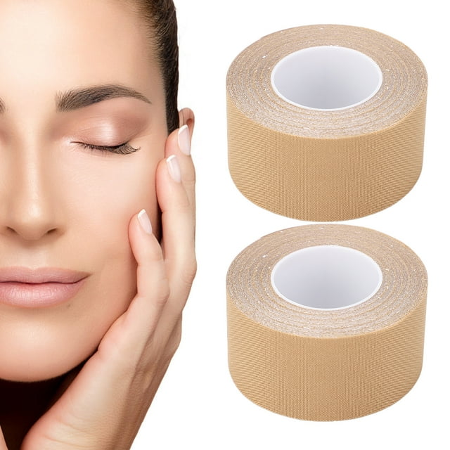 Cintas Faciales Antiarrugas, 2 Cajas De Drenaje Linfático, Cinta De Elevación Miofascial Facial, Desvanecimiento De Líneas Finas, Resistente Al Agua Para La Belleza De La Piel