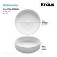 thumbnail image 5 of KRAUS Viva Round White Porcelain Ceramic Vessel Bathroom Sink, 15 3/4 in. D x 4 3/4 in. H, 5 of 13