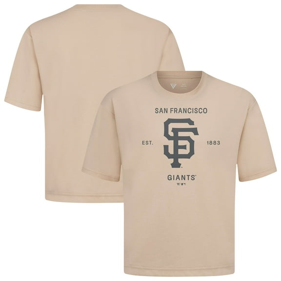 Men's Levelwear Khaki San Francisco Giants Crossway Oversized Luxe Signature Knit T-Shirt