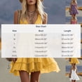 thumbnail image 3 of Women's Tiered Slip Dresses Deep V-Neck Ruffle Mini Dress Flowy Summer Dress for Vacation Party Festival Purple 3XL, 3 of 7