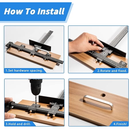 14-Piece Cabinet Hardware Jig Tool Set Aluminum Alloy Cabinet Handle Template Jig Tool of Drawer Front Knobs Handles and Pulls Door$$Tools & Hardware Other 14-Piece Cabinet Hardware Jig Tool Set Aluminum Alloy Cabinet Handle Template Jig Tool of Drawer Front Knobs Handles and Pulls Door$$Tools & Hardware Other