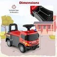 thumbnail image 3 of Costway Licensed Scania Toy Fire Truck with Lights Sounds & Under-Seat Storage Red, 3 of 10