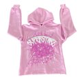 thumbnail image 1 of Men's Hip Hop Streetwear Oversized Hoodie Spider Web Letter Print Autumn Winter, 1 of 9