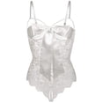 thumbnail image 1 of Ropa interior sexy para mujer, corsé de perspectiva transparente con encaje de osito de peluche, ropa interior de una pieza, 1 of 6