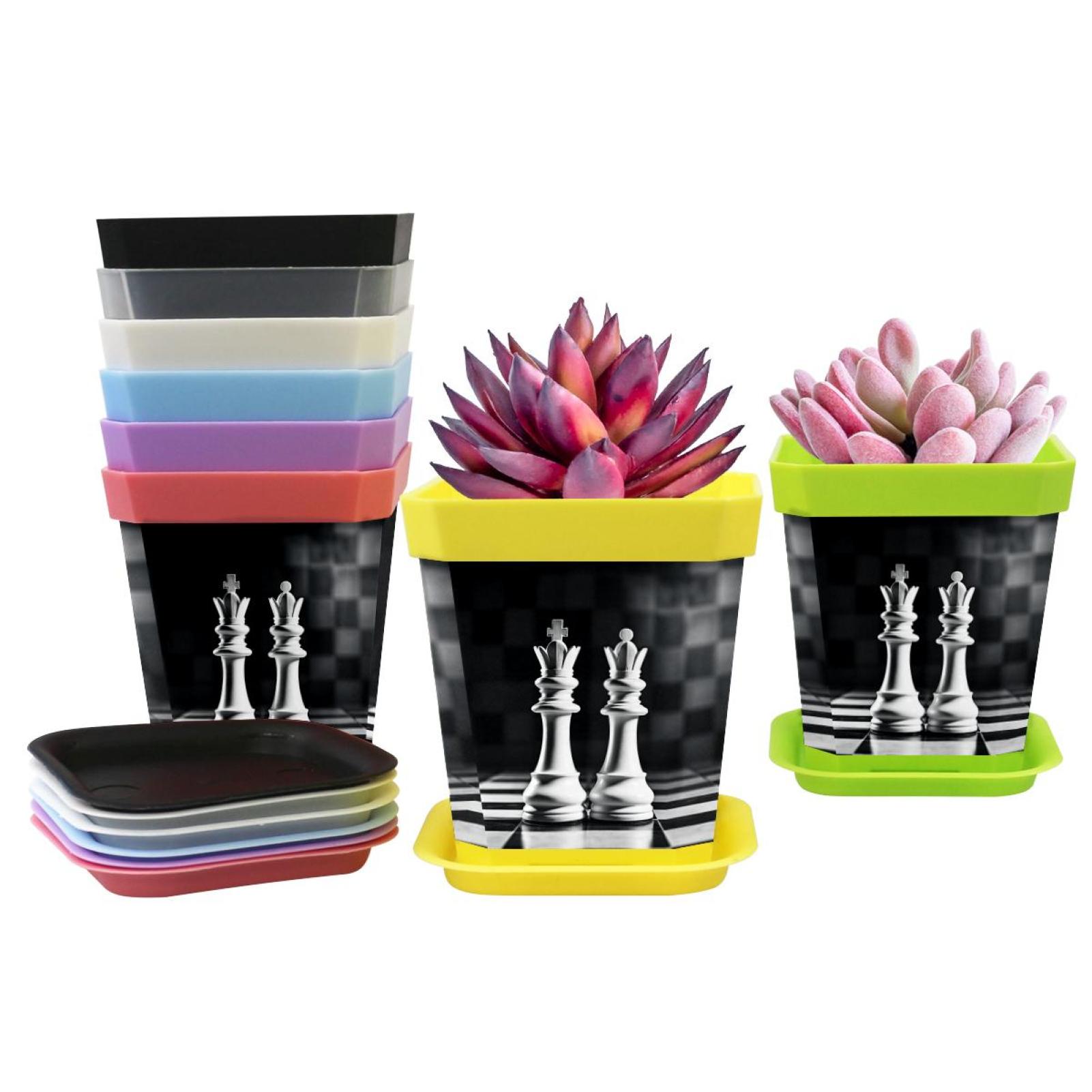 8 PackedKing queen chess chess boardPlant pots,Pots for plants,Mini flower pots,Planter pots for indoor plants
