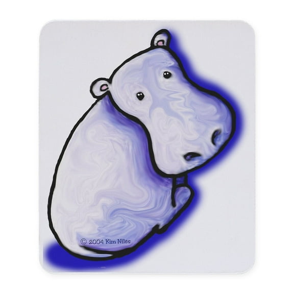 CafePress - Kiniart HIPPO Mousepad - Non-slip Rubber Mousepad, Gaming Mouse Pad