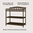 thumbnail image 4 of Child Craft Arch Top Changing Table with Pad & Safety Strap, 2 Storage Shelves, Anti-Tip Kit, Slate, 4 of 6