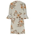 thumbnail image 5 of SMihono Robes d'Été Bohémiennes pour Femmes Grande Taille Été Décontracté Manches Courtes Col en V Imprimé Pagode Robe Ample, 5 of 5