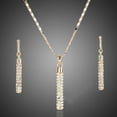 thumbnail image 1 of Pendientes cilíndricos con incrustaciones de diamantes, collar y accesorios de moda europea y americana, 1 of 4