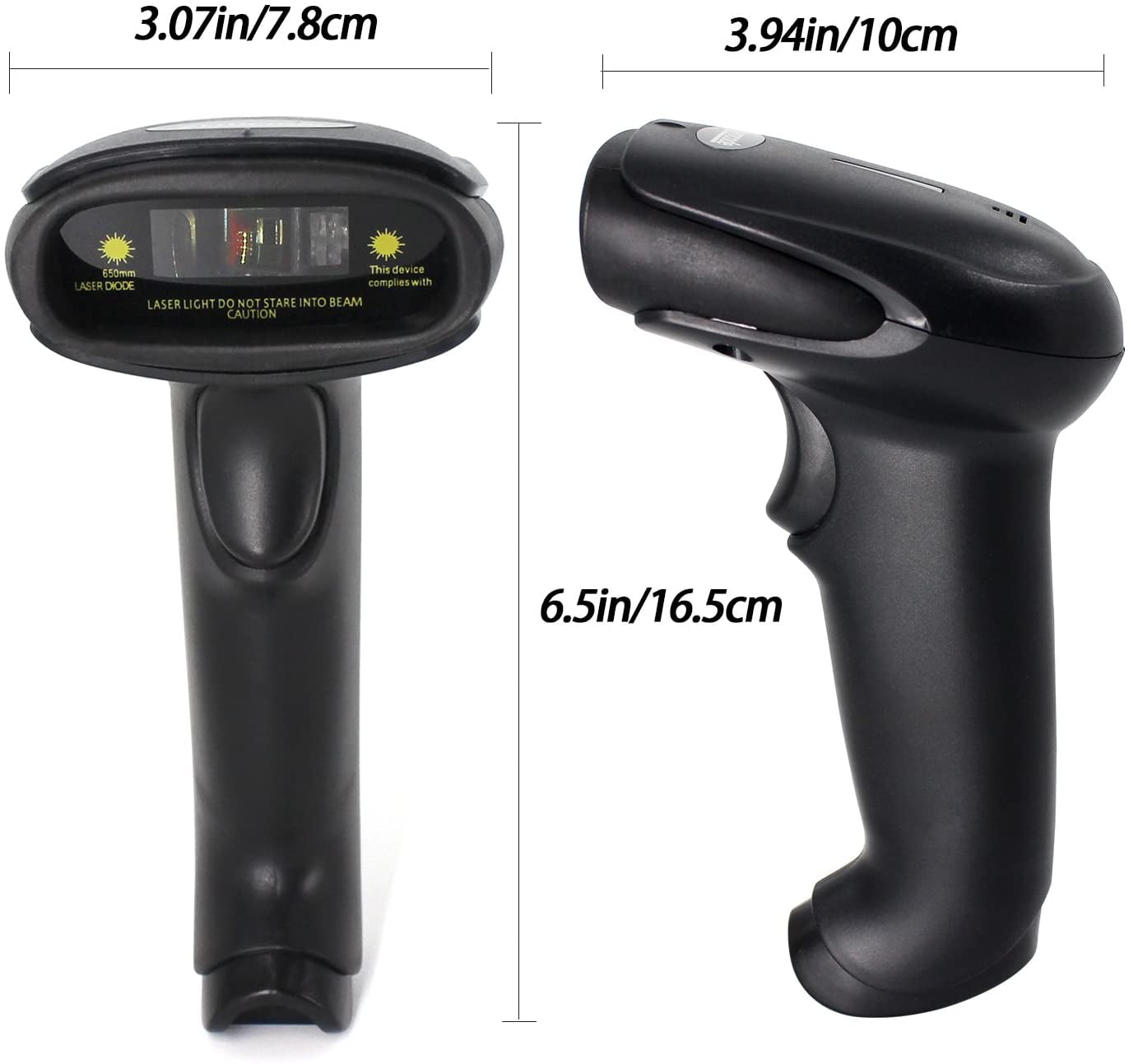2.4GHz Wireless&USB2.0 Wired Rechargeable Automatic Barcode Scanner Laser Handhe 